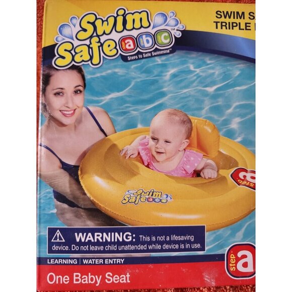 Swim Safe Abc Triple Ring Tube Baby Seat for Pool Swimming Back Support New - Picture 2 of 5